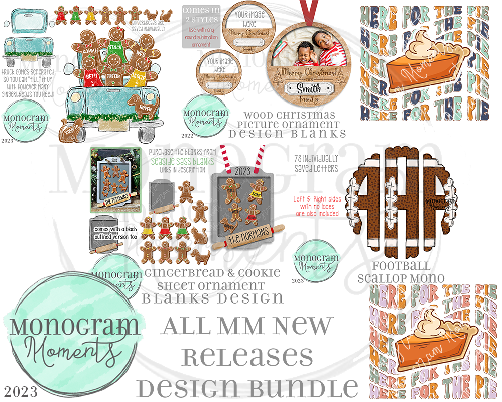 New Release Bundle 10/2/23 - Save 50% - 6 Total Designs