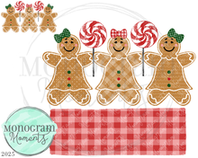 Load image into Gallery viewer, Girl's Gingerbread Lollipop Trio