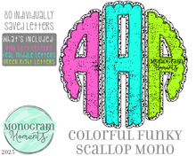 Load image into Gallery viewer, Colorful Funky Scallop Mono