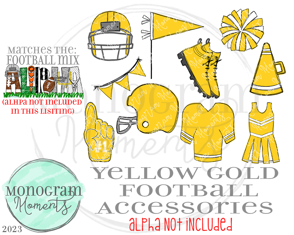 Yellow Gold Football Accessories