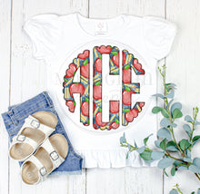 Load image into Gallery viewer, Blue Apple & Pencil Mono