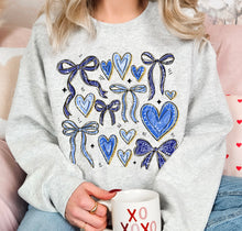 Load image into Gallery viewer, Heart Bow Collage -Blue