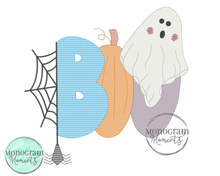 Load image into Gallery viewer, Halloween Boo- SKETCH EMBROIDERY
