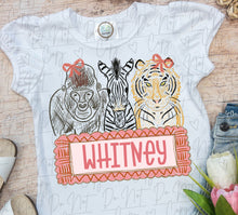 Load image into Gallery viewer, Girl's Gorilla, Zebra, & Tiger
