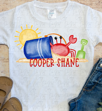 Load image into Gallery viewer, Crab & Beach Toys - Watercolor