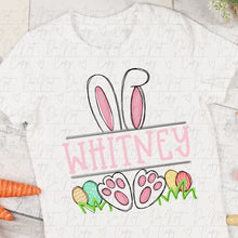 Load image into Gallery viewer, Outlined Easter Bunny Name Plate