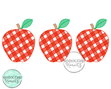Load image into Gallery viewer, Gingham Apples - SKETCH EMBROIDERY
