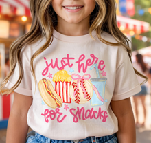Load image into Gallery viewer, Just Here for Snacks - Girl's Baseball