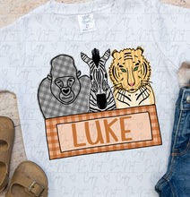 Load image into Gallery viewer, Gorilla, Zebra, & Tiger - Pattern