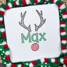 Load image into Gallery viewer, Reindeer Nameplate - SKETCH EMBROIDERY