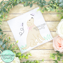 Load image into Gallery viewer, Girl's Lab & Butterflies- SKETCH EMBROIDERY