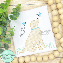 Load image into Gallery viewer, Lab & Dragonflies- SKETCH EMBROIDERY