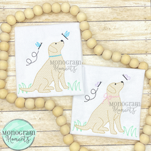 Load image into Gallery viewer, Girl's Lab & Butterflies- SKETCH EMBROIDERY