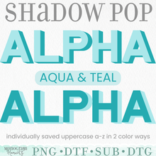 Load image into Gallery viewer, Shadow Pop-Aqua & Teal
