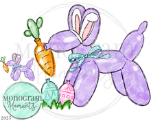 Load image into Gallery viewer, Purple Easter Balloon Dog