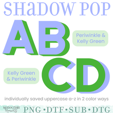Load image into Gallery viewer, Shadow Pop-Kelly Green & Periwinkle