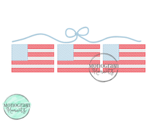 Load image into Gallery viewer, Girl's American Flags- SKETCH EMBROIDERY