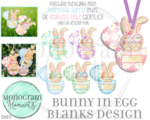 Load image into Gallery viewer, Bunny in Egg Blanks Design
