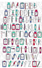 Load image into Gallery viewer, Nurse Alphabet Font
