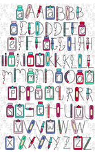 Load image into Gallery viewer, Nurse Alphabet Font
