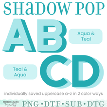Load image into Gallery viewer, Shadow Pop-Aqua & Teal