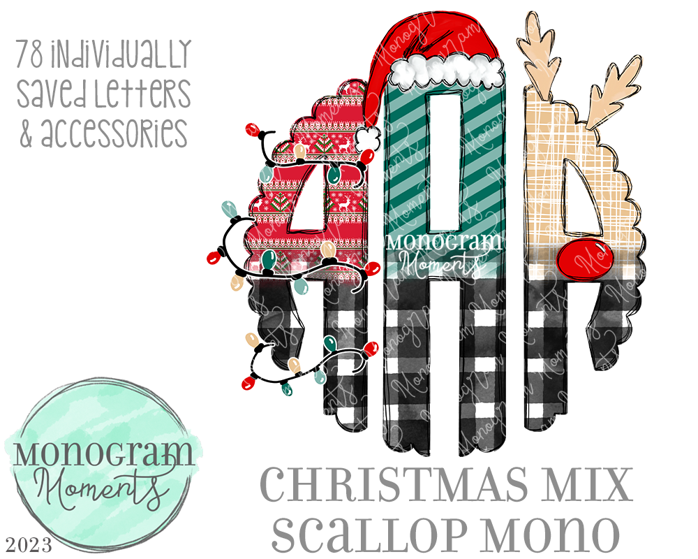 Christmas Mix Scallop Mono