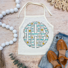 Load image into Gallery viewer, Turquoise Daisy Scallop Mono