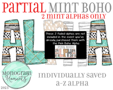 Load image into Gallery viewer, Partial Mint Boho Alpha - Only 2 Mint Alphas Included