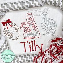 Load image into Gallery viewer, Girl's Sribble Football Trio - SKETCH EMBROIDERY