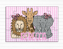 Load image into Gallery viewer, Girl's Lion, Giraffe, & Elephant - Pattern