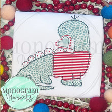 Load image into Gallery viewer, Vday Dino Sweater - BEAN APPLIQUE
