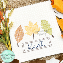 Load image into Gallery viewer, Leaves Trio - SKETCH EMBROIDERY