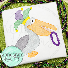 Load image into Gallery viewer, Mardi Gras Pelican- SKETCH EMBROIDERY
