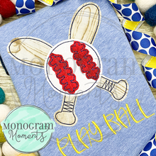 Load image into Gallery viewer, Boys Baseball & Bats - BEAN APPLIQUE