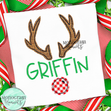 Load image into Gallery viewer, Reindeer Name Plate - BEAN APPLIQUE