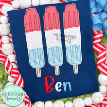 Load image into Gallery viewer, RWB Popsicles - BEAN APPLIQUE