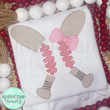 Load image into Gallery viewer, Girl's Baseball & Bats - SKETCH EMBROIDERY