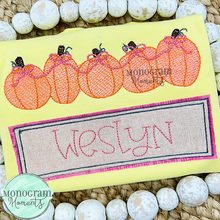 Load image into Gallery viewer, Girl's Pumpkin Row- SKETCH EMBROIDERY