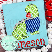 Load image into Gallery viewer, Vday Dino Sweater - BEAN APPLIQUE