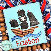 Load image into Gallery viewer, Pirate Ship - BEAN APPLIQUE