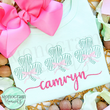 Load image into Gallery viewer, Zaggy Girl's Clover Trio - SKETCH EMBROIDERY