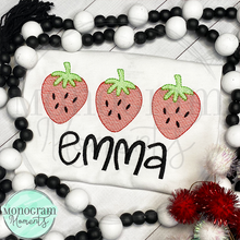 Load image into Gallery viewer, Strawberry Trio - SKETCH EMBROIDERY