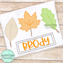 Load image into Gallery viewer, Leaves Trio - SKETCH EMBROIDERY