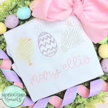Load image into Gallery viewer, Zaggy Chick Egg Bunny Trio - SKETCH EMBROIDERY