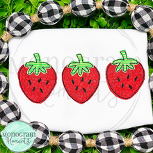 Load image into Gallery viewer, Strawberry Trio - BEAN APPLIQUE