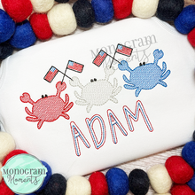 Load image into Gallery viewer, USA Crabs- SKETCH EMBROIDERY