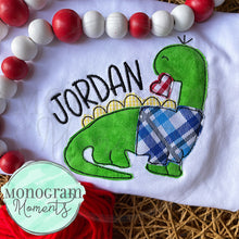 Load image into Gallery viewer, Vday Dino Sweater - BEAN APPLIQUE