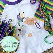 Load image into Gallery viewer, Mardi Gras Pelican- SKETCH EMBROIDERY