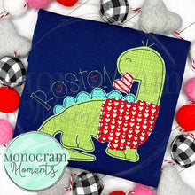 Load image into Gallery viewer, Vday Dino Sweater - BEAN APPLIQUE
