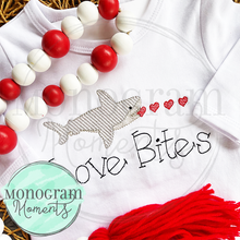 Load image into Gallery viewer, Shark Eating Hearts - SKETCH EMBROIDERY